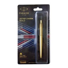 Penna a sfera Parker JOTTER Gold Trim GT, inchiostro blu, punta fine, nuova, Jotter