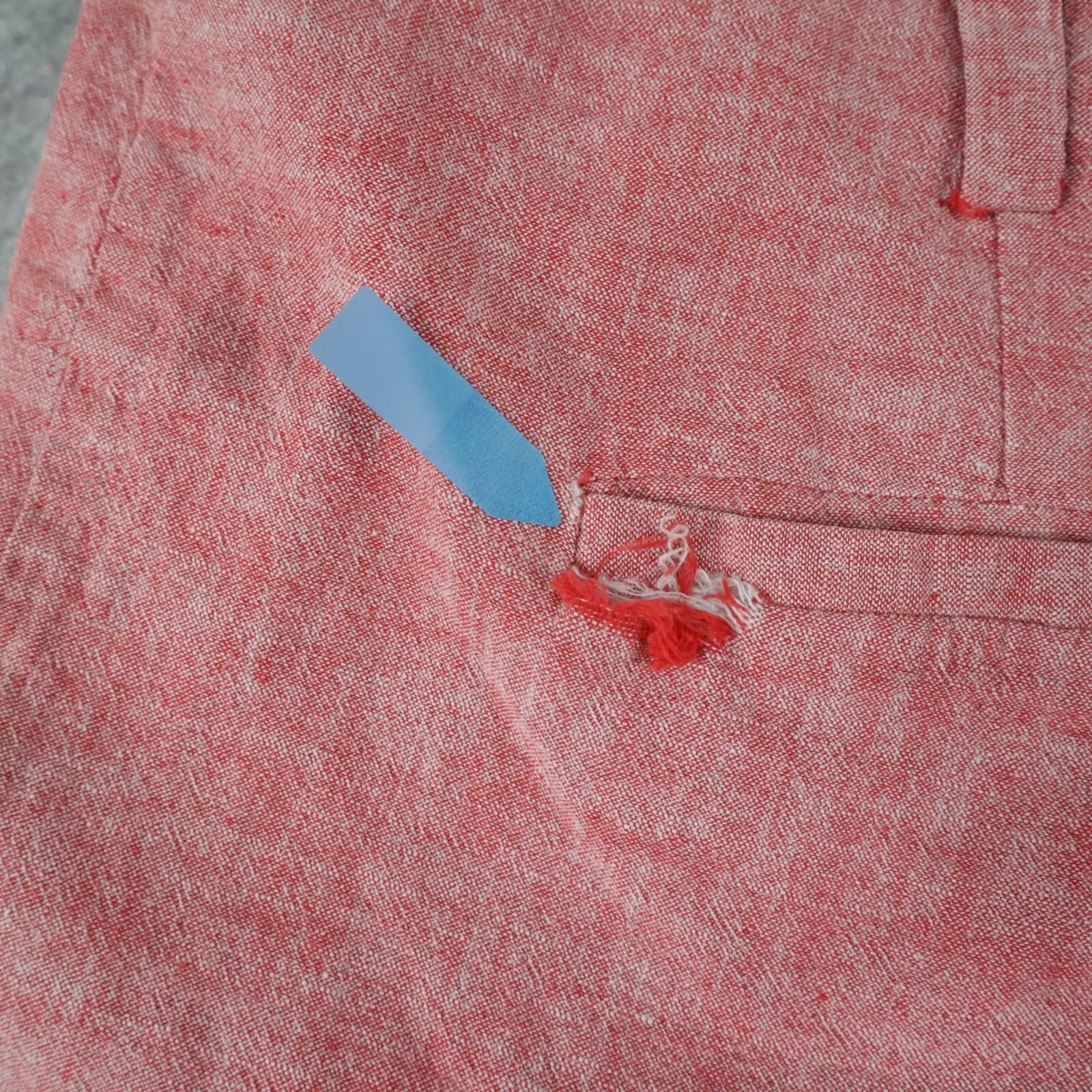 7th Avenue NY & Co Pants Womens 14 Linen Blend Chino Slacks Flat Front Red