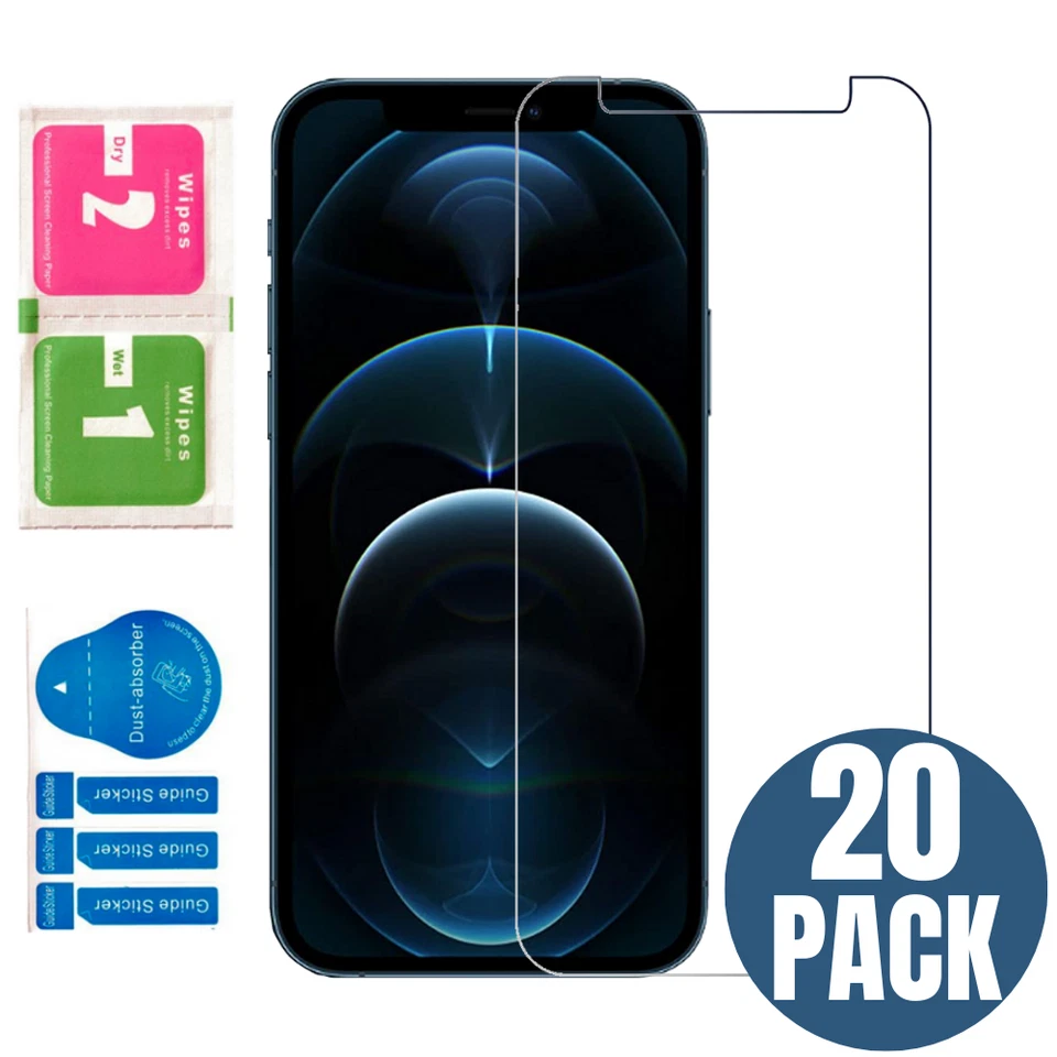 20PCS Tempered Glass Lot For iPhone 13 12 11 Pro Max 13 12 Mini Screen Protector - Image 2 of 4