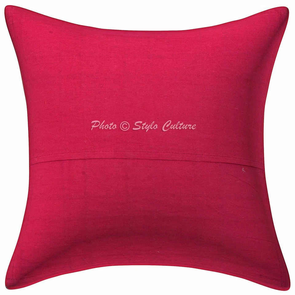 Bohemian Living Room Sofa Cushion Covers 16 x 16 Sequins Patchwork Set Of 5 - Image 2 of 3