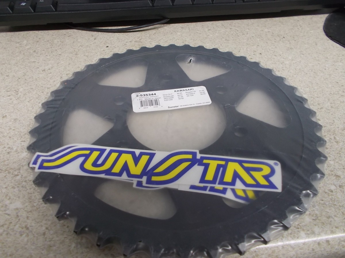 NOS Sun Star 44 T Steel Rear Sprocket KZ750 KZ650 KZ1000 ZRX1200 2