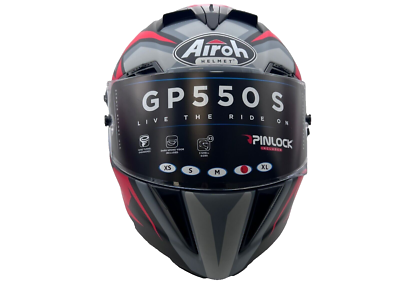 AIROH GP550S ROAD/RACE MOTORCYCLE/BIKE WANDER RED MATT L HELMET ex