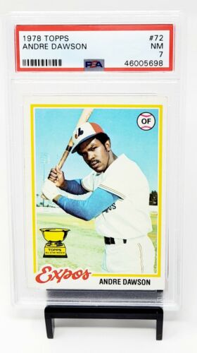 1978 Topps HOF Chicago Cubs ANDRE DAWSON Rookie Cup Baseball Card PSA 7 NMINT