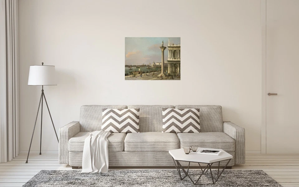 Canaletto Piazzetta Santa Maria Della Salute Art Poster OR Canvas Size A4-A1 - Image 3 of 3