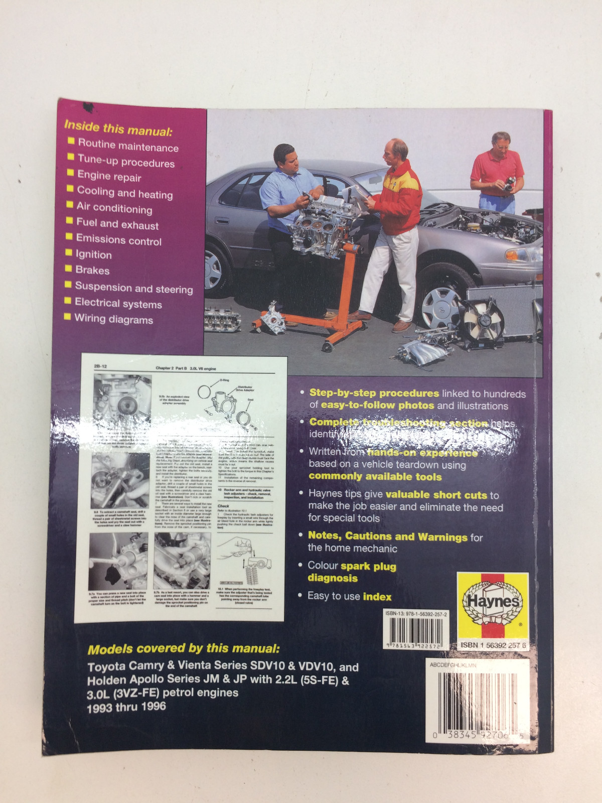 Toyota Camry/Vienta and Holden Apollo Australian Automotive Repair Manual:  1993 to 1996 by Mike Forsythe, J. H. Haynes (Paperback, 2000) for sale  online | ...
