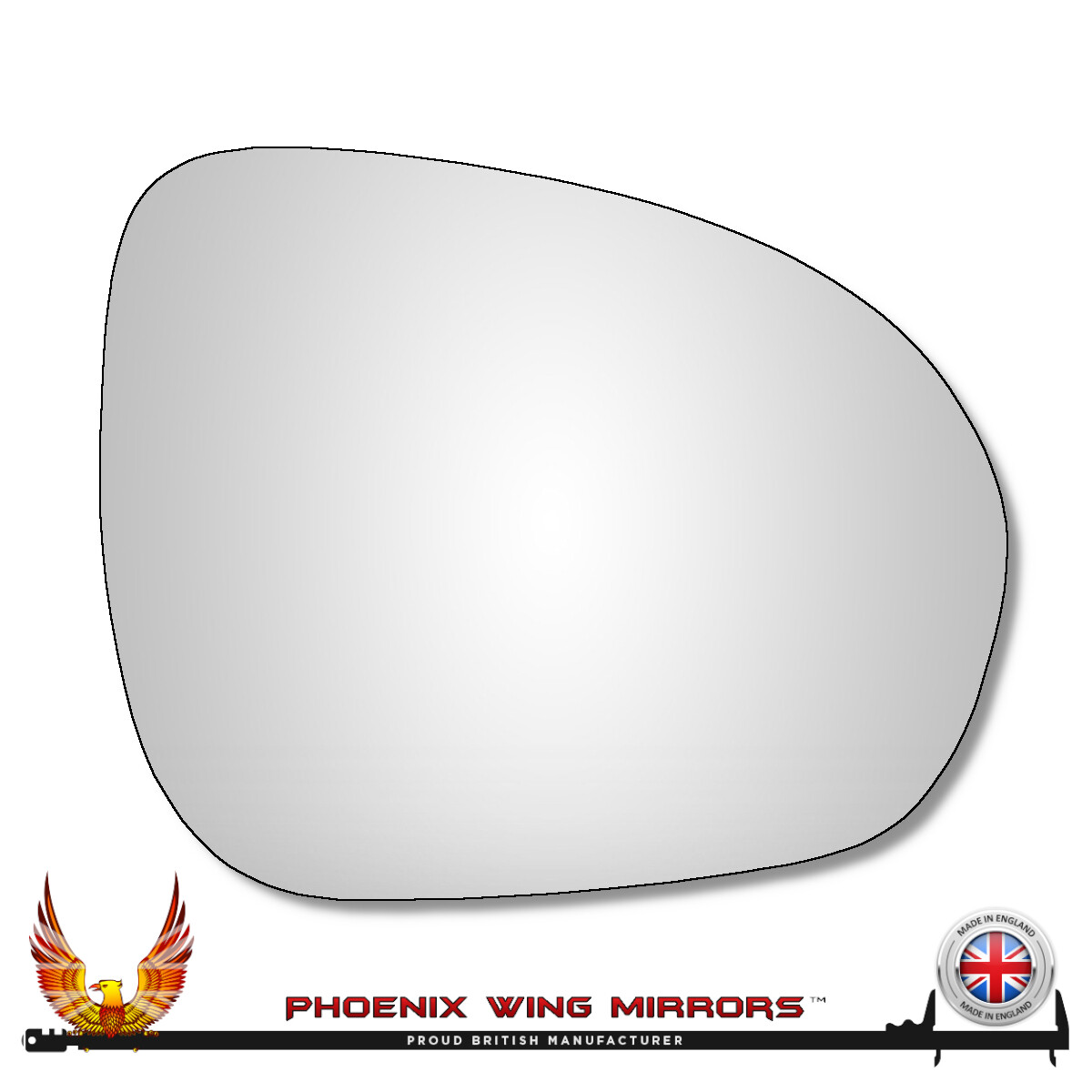 Right Hand Drivers Side Fiat 500X 500 X 2015-2023 Convex Wing Door Mirror Glass