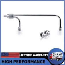 Dual Feed Fuel Line For Holley Carburetor 4150 Double Pumper 3/8 Hose SBC Chrome