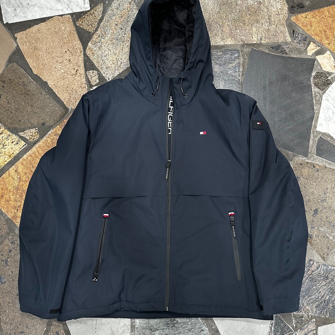 Tommy Hilfiger Men's Navy Performance Hooded Jacket on eBay