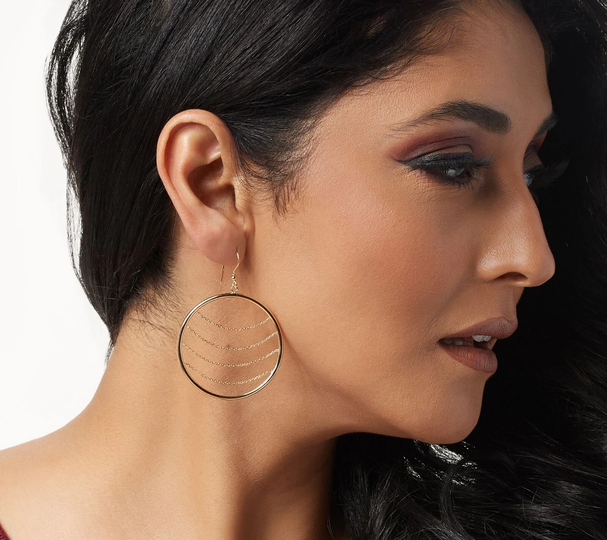 Qvc silver hoop earrings online