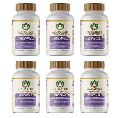 6 x Maharishi Ayurveda Glucomap - 60 PILLS x 5 = 300 PILLS