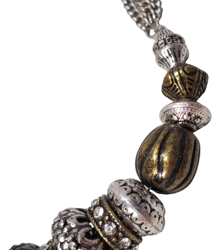 Collar Premier Designs Joyería Isabella 16" - 20" Plata y Latón con Cristales Foto 4 de 4