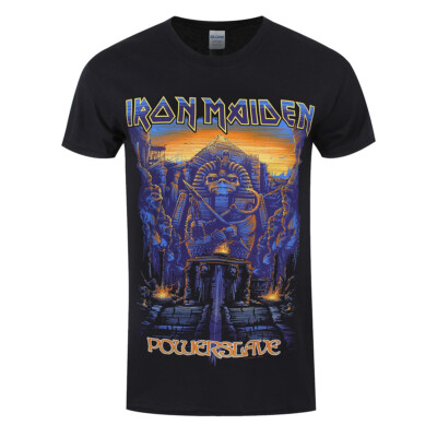 Iron Maiden Powerslave Egypt Tour T-Shirt - Official Licensed Band Tee In Heather Grey - Men's Size XL