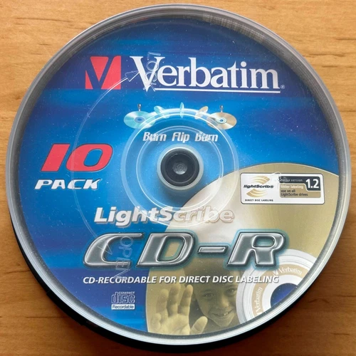 10er Spindel - VERBATIM - CD-R - LIGHTSCRIBE - 700MB/80min - 1-52x - NEUWERTIG!