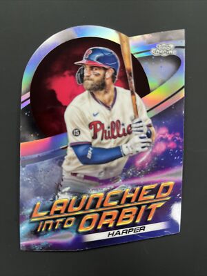 2022 Topps Cosmic Chrome BRYCE HARPER Launched Into Orbit Silver Refractor   