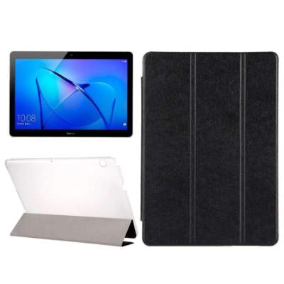For Huawei MediaPad T3 10 9.6 inch 3-folding Folio PU Leather Stand Case Cover