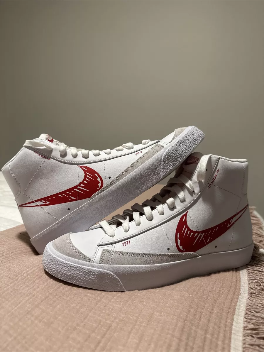 systematisch Verstikken wees gegroet Size 10 - Nike Blazer Mid 77 Sketch - Red | eBay