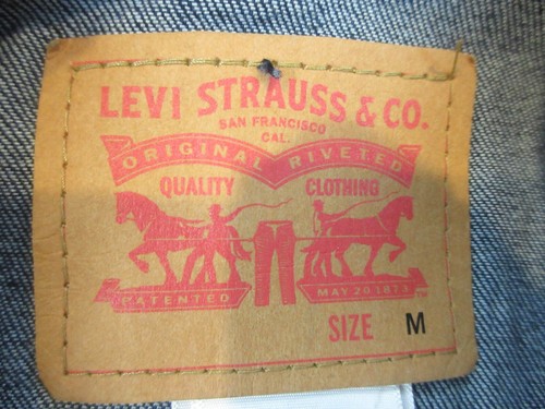 Levis Jacket Womens Adult Medium Blue Denim Pocket Button Up Casual Coat NEW - Picture 7 of 11