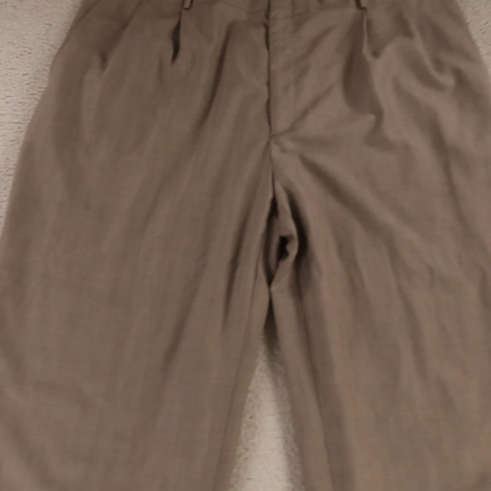 Pantalones Alexander Julian Para Hombre 50 Marrón Espiga Auto Rayas Poliéster 50x32 Foto 2 de 4