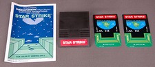 Vtg Intellivision Video Game-Star Strike-Manual/2 Controler Overlays-1979-USA...