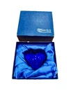 VTG RARE Waterford Heart Paperweight COBALT Blue.crystal,Glossy Collectible