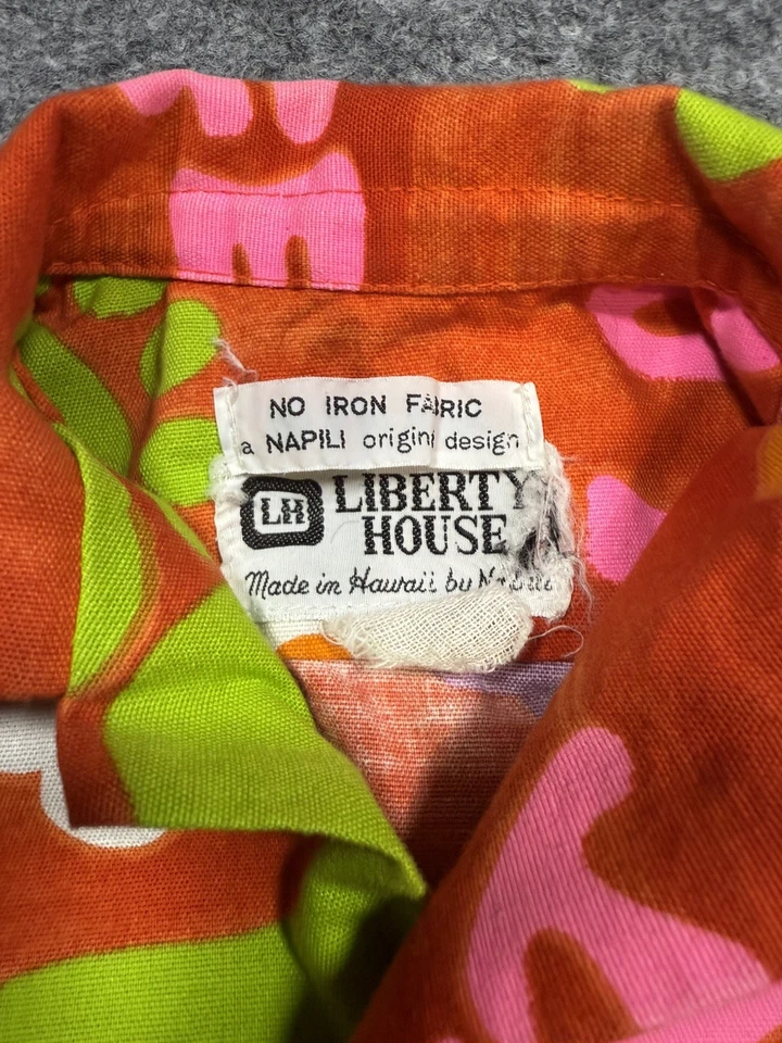 Camisa vintage infantil ALOHA NAPILI - LIBERTY HOUSE Luau Feet Print HAWAIANA AÑOS 60 Foto 4 de 4