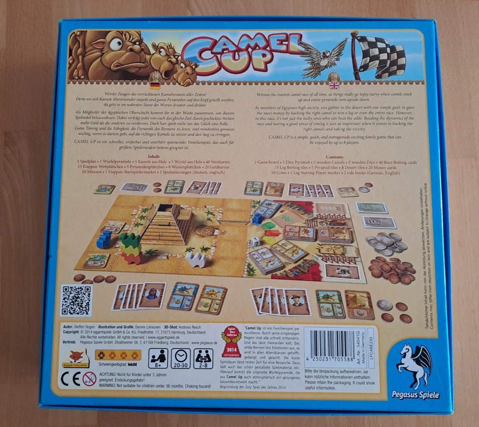 Camel Up Pegasus-Spiele Spiel des Jahres 2014 Brettspiel komplett gut - Bild 2 von 4