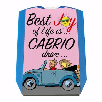 Best Joy of Life is Cabrio drive Parkscheibe in rosa mit 2 Einkaufswagenchips