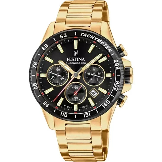 Montre chronographe Festina F206345 homme cadran bleu 45 mm