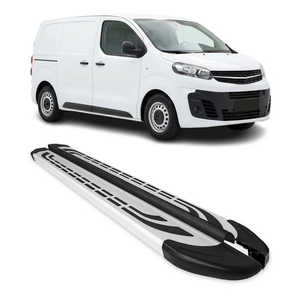 Trittbretter Seitenschweller FüR Opel Vivaro C 2019-2026 L1 Kurzer Alu Grau-image