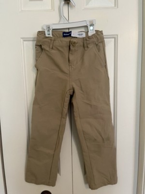 Old Navy Boys Beige Straight Fit Chino Pants Cotton Pockets Button School