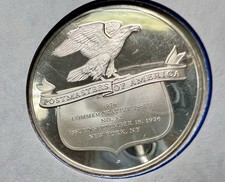 🔥1976 Postmasters of America #12 PLATA ESTERLINA DE COLECCIÓN Moneda Adoph Ochs 1er día