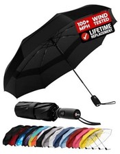 Repel Windproof Travel Umbrella - Standard Black - Travel Umbrella 1 Pack