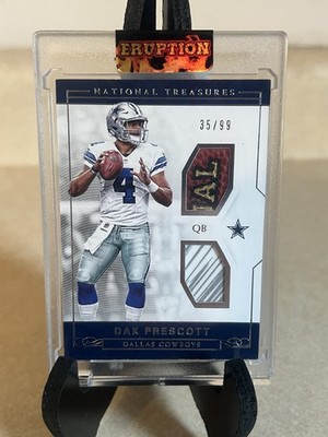 2016 National Treasures Dak Prescott Rookie Patch /99 RARE PLAYER WORN