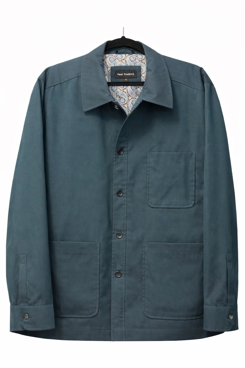 Chemise de sport boutonnée Paul Frederick orange bleu à