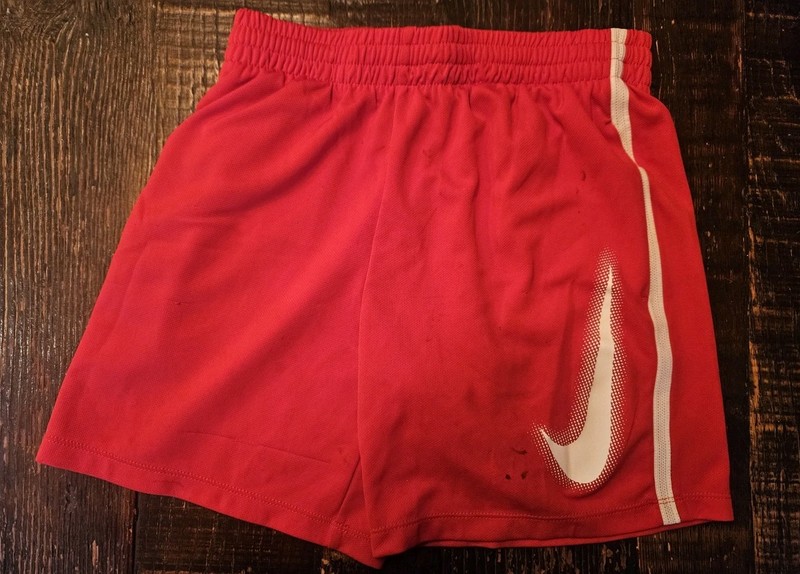 Nike Boys Dri-FIT Mesh Shorts Red Medium 
