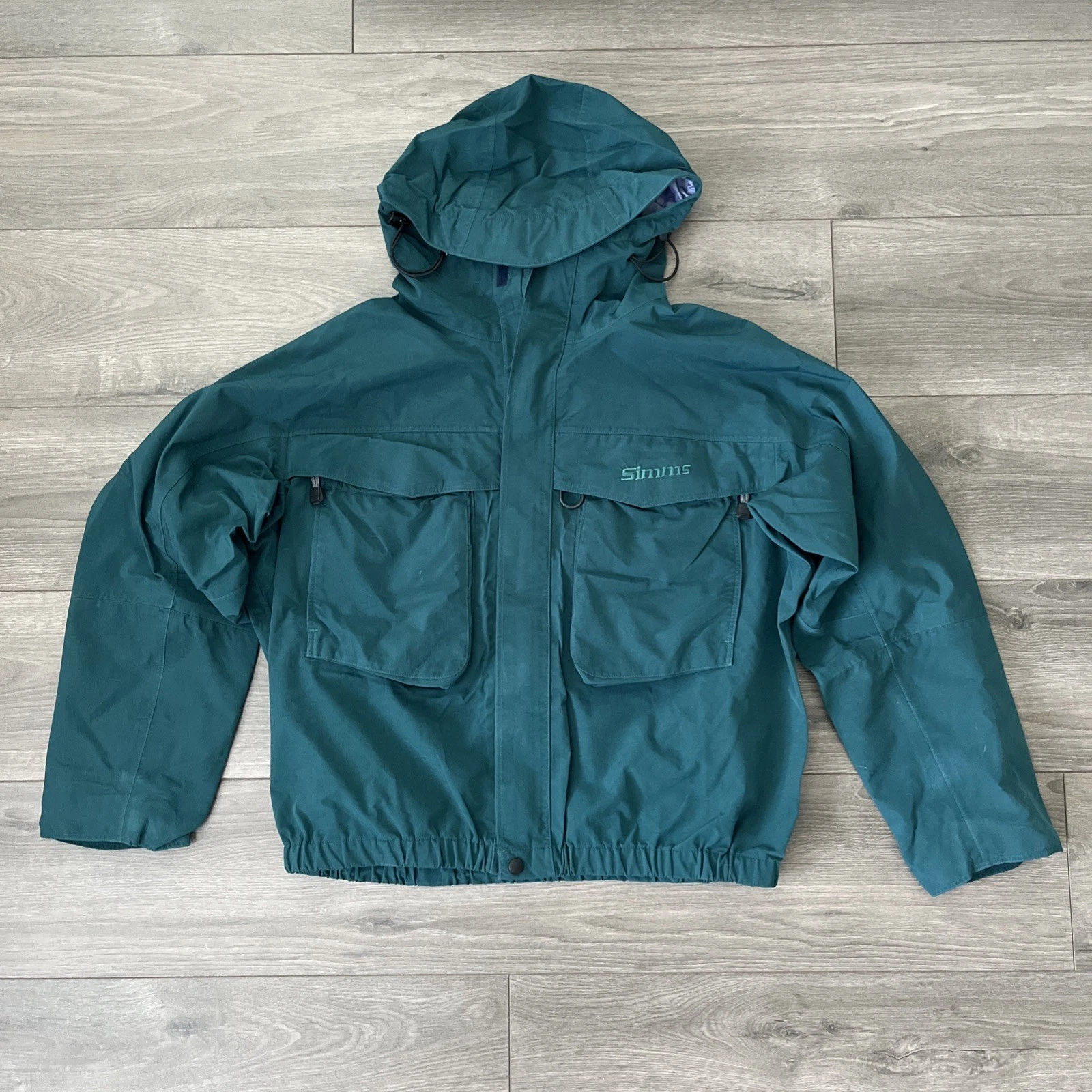 Simms Fishing Products Dry Coat Grow-Tex Full Zip Mens M Jacket Green Wading Fly
Opens in a new wind