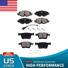 Front and Rear Ceramic Brake Pads for Audi A3 Quattro Volkswagen E-Golf Jetta