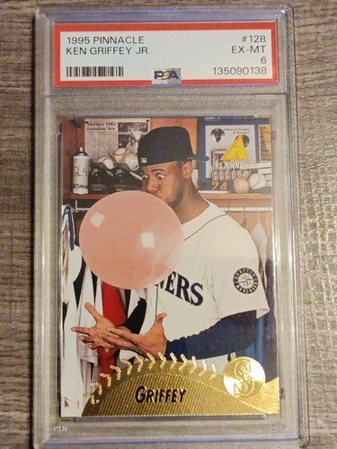 1995 Pinnacle Ken Griffey Jr Bubble Gum Iconic Card PSA 6