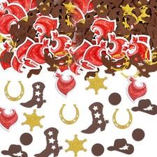 200 PCS Cowboy Birthday Party Decorations Boot Rodeo Table Western Confetti
