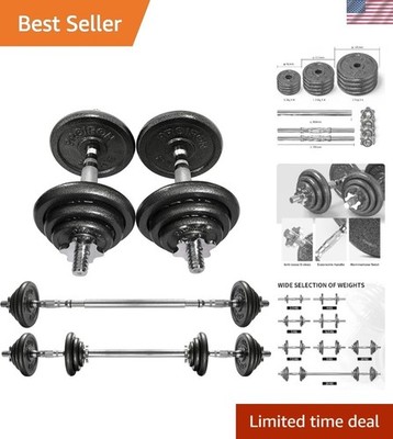 20kg/30kg Adjustable Dumbbells Weights set for Men Women, Cast Iron Dumbell B...