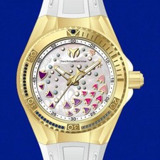 TechnoMarine Women's TM-121002 Cruise Dream 40mm Gold Tone Watch NEW