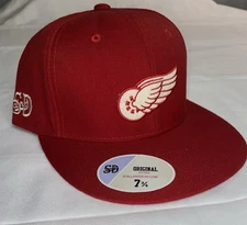 Stall & Dean Detroit Red Wings Fitted Hat Size 7 3/4
