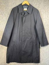 Meritina Trench Coat Vintage Shower Resistant City Overcoat Navy Size XL *FLW