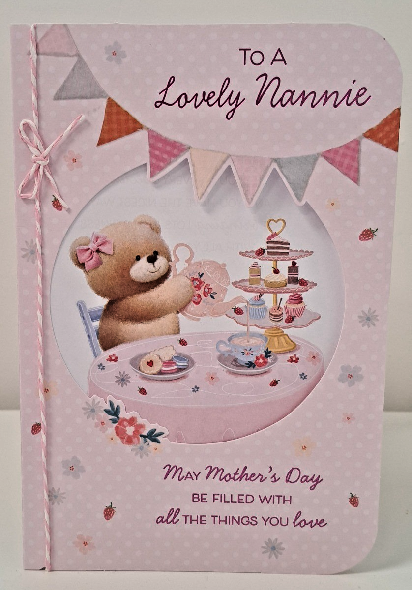 Mother's Day Card. To A Lovely Nannie. 23x15cm (9x6 Inches)