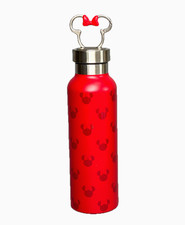 DISNEY PARKS Minnie Mouse Stainless Steel Water Bottle With Clip - USED