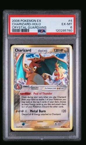 Charizard (Delta Species) 4/100 Crystal Guardians Holo psa 6
