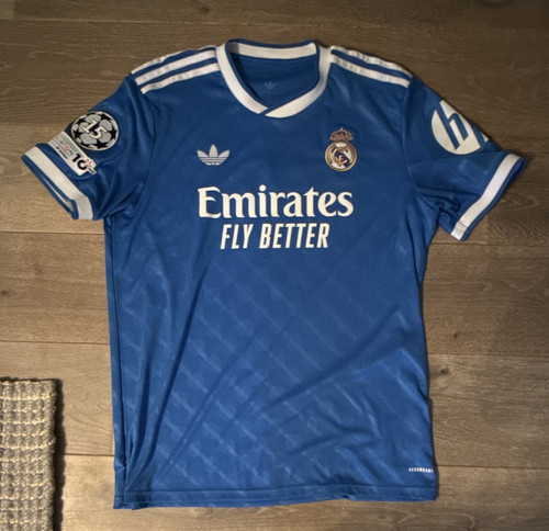 adidas Real Madrid Vini Jr #7 Blue/White Men's Soccer Jersey Size L