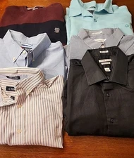Mens Lot of 6 Size XL Mix Brand Long Sleeve 3 Chaps, Van Heusen, Calvin Klein