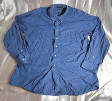 Arrow L 34/35 Wrinkle Free Long Sleeve Button Down Blue Dress Shirt