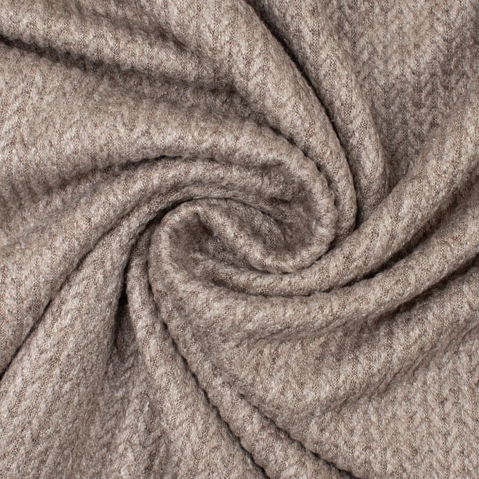 Viskosejersey Strickoptik uni braun Strick Muster meterware (Preis=0,5m) - Bild 4 von 4